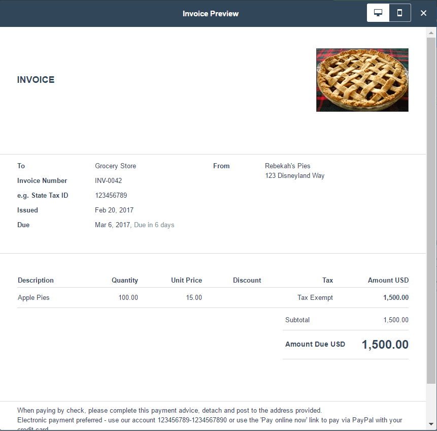 invoice image revised pie