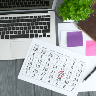 laptop calendar outsource payroll