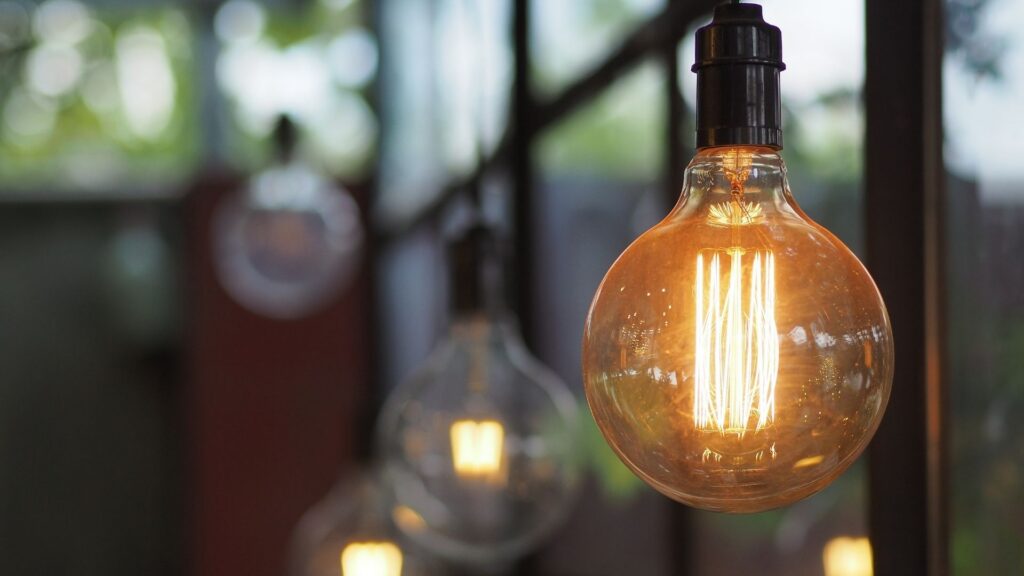 bulb operating in the dark